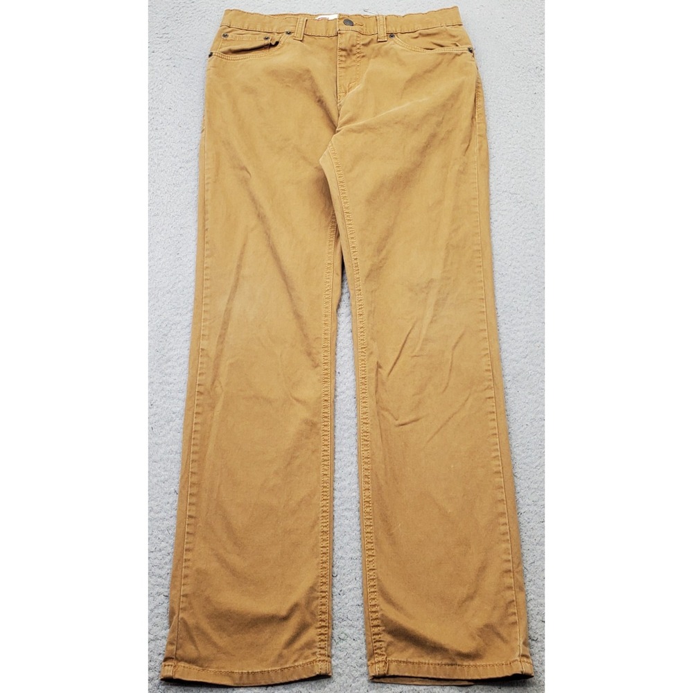 Levi's 511 Slim Pants Women 20 Tan Twill Straight Leg Stretch 5 Pocket White Tab
